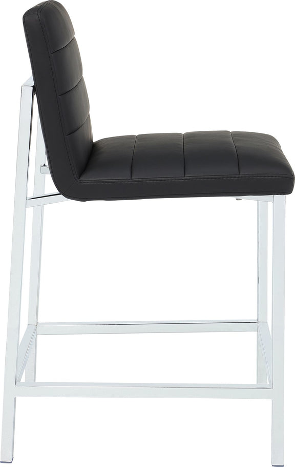 Amalfi Metal Back Counter Stool in Soot