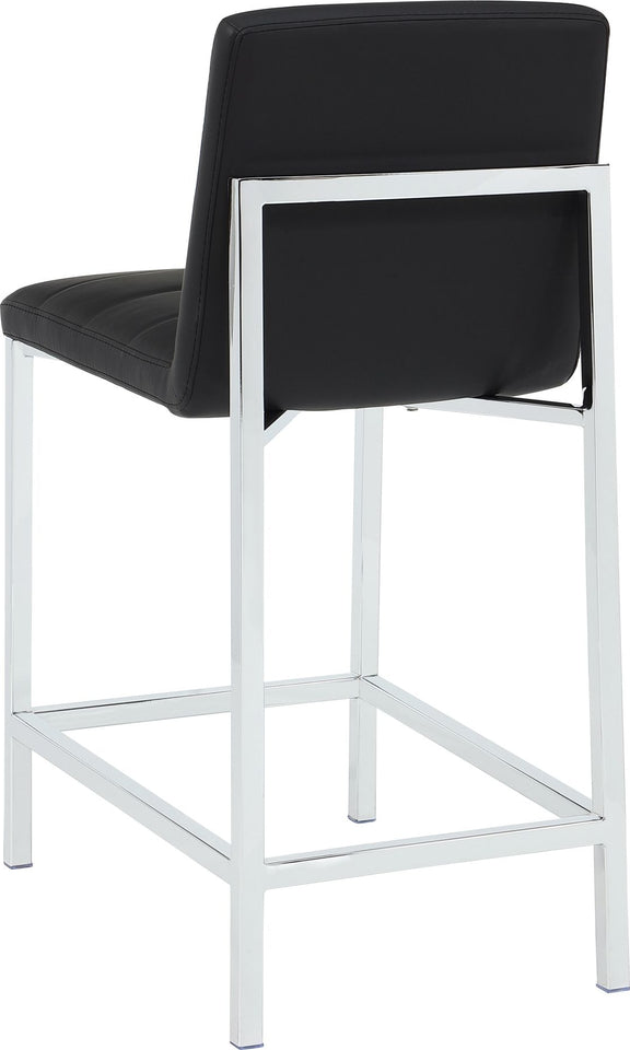 Amalfi Metal Back Counter Stool in Soot