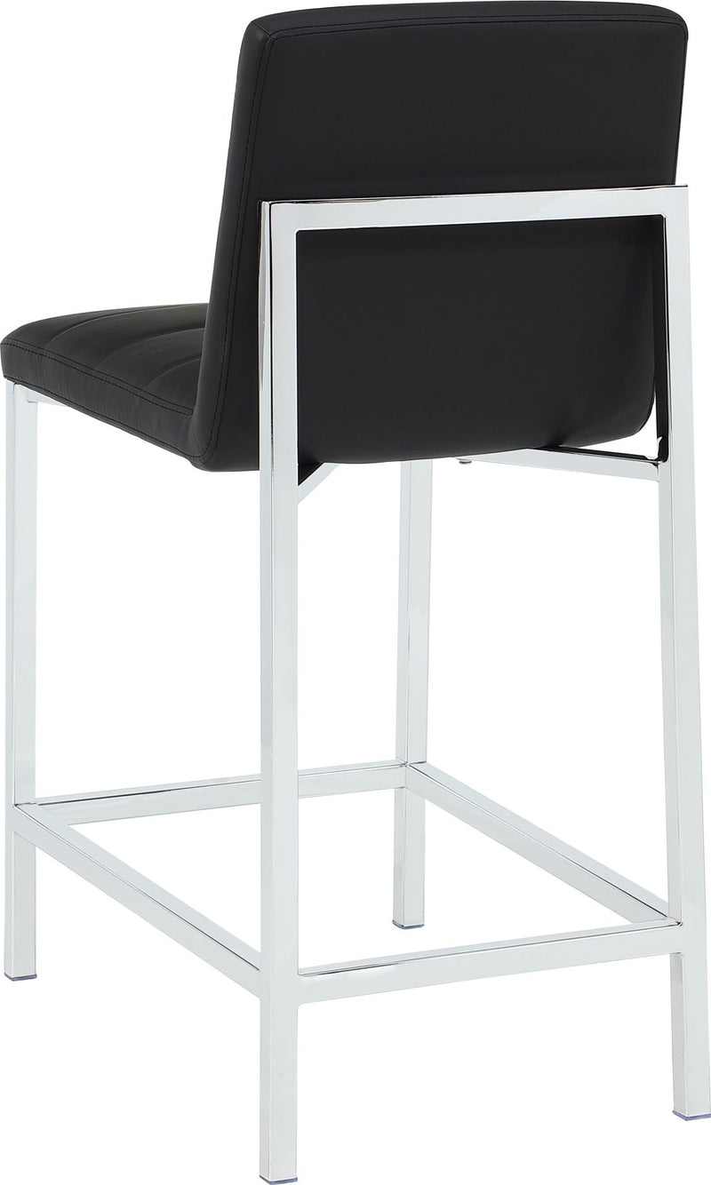 Amalfi Metal Back Counter Stool in Soot