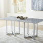 Amalfi Rectangular Carrara Marble Top Dining Table