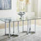 Amalfi Rectangular Glass Top Dining Table