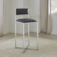 Amalfi X-Base Bar Stool in Cobalt Leather