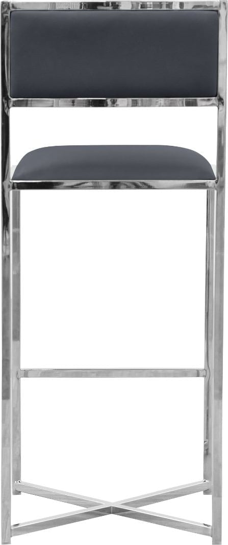 Amalfi X-Base Bar Stool in Cobalt Leather