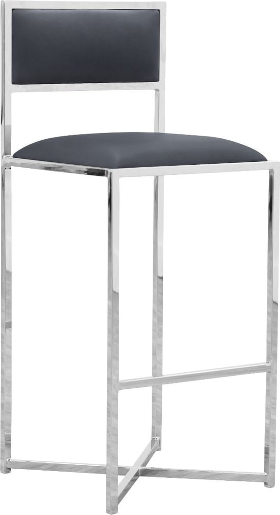Amalfi X-Base Bar Stool in Cobalt Leather