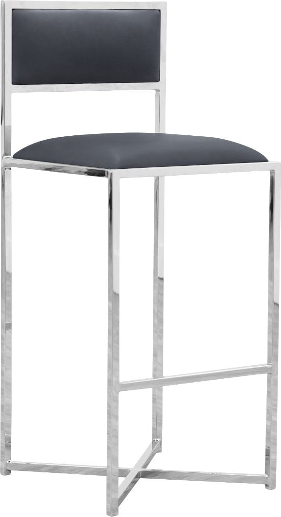 Amalfi X-Base Bar Stool in Cobalt Leather