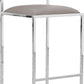 Amalfi X-Base Bar Stool in Taupe Leather