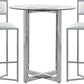 Amalfi X-Base Bar Stool in White Leather