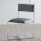 Amalfi X-Base Chair in Cobalt Leather