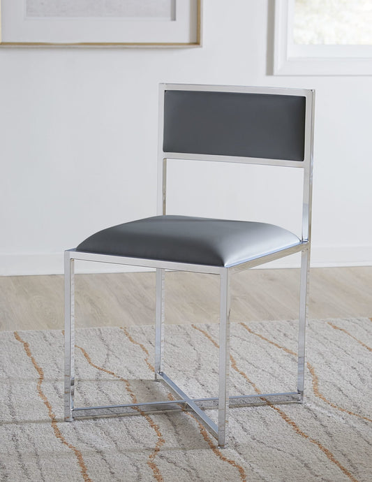 Amalfi X-Base Chair in Cobalt Leather