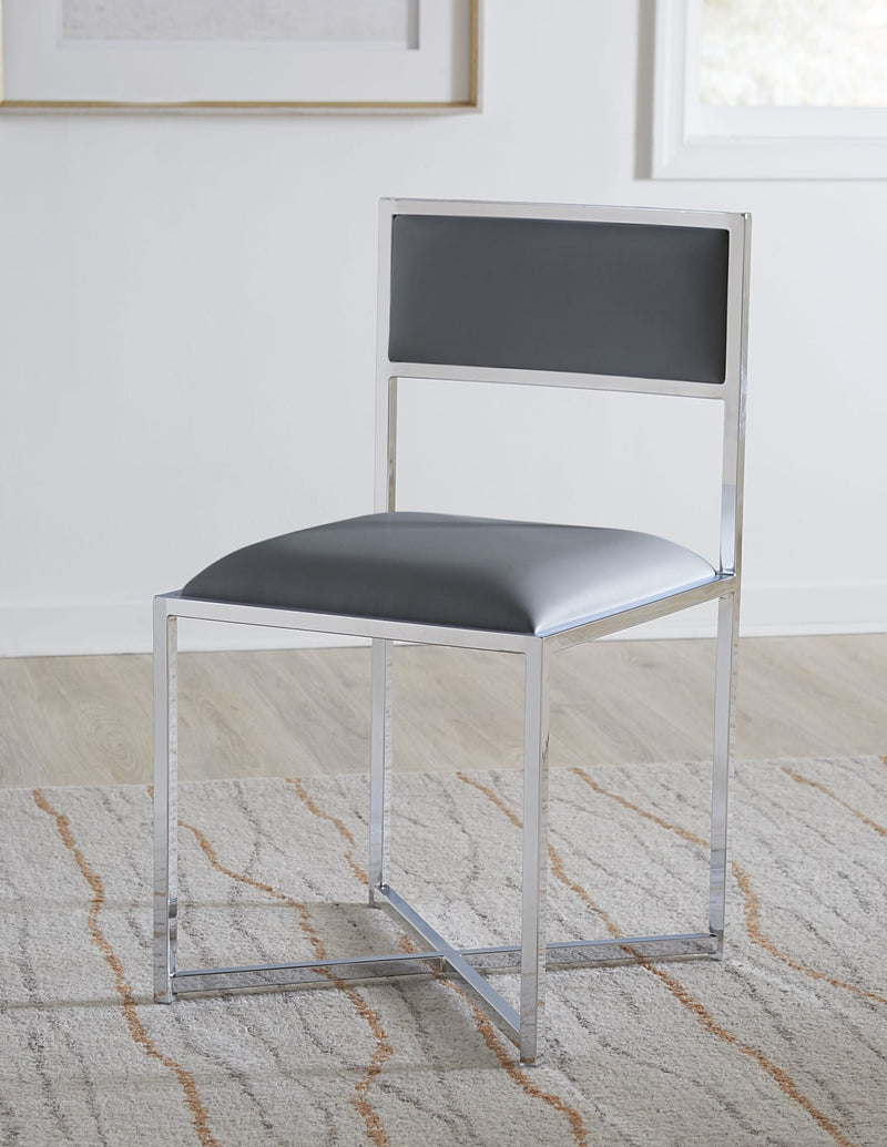 Amalfi X-Base Chair in Cobalt Leather
