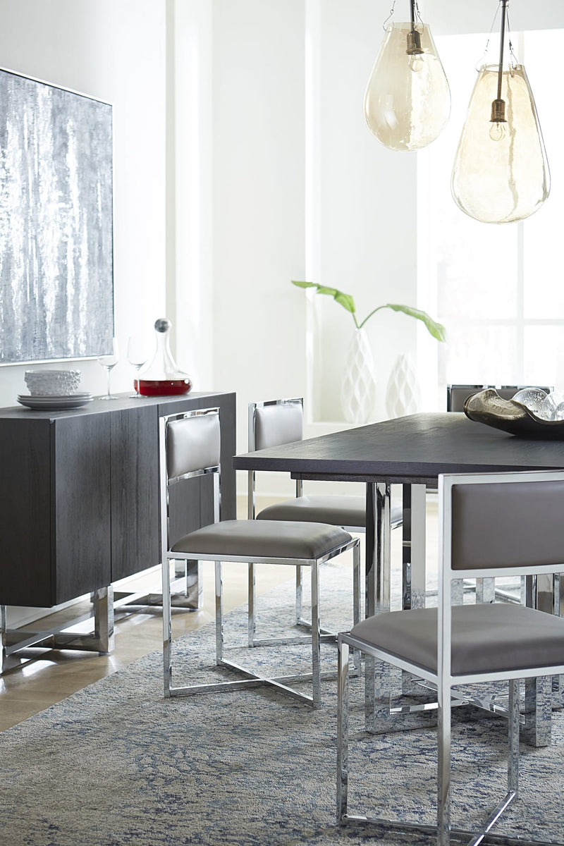 Amalfi X-Base Chair in Cobalt Leather