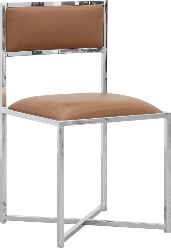 Amalfi X-Base Chair in Cognac Leather