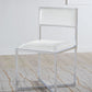 Amalfi X-Base Chair in White Leather
