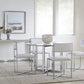 Amalfi X-Base Chair in White Leather