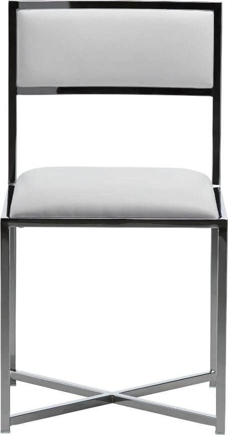 Amalfi X-Base Chair in White Leather