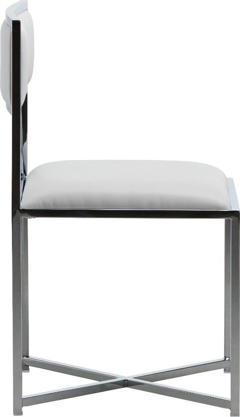 Amalfi X-Base Chair in White Leather