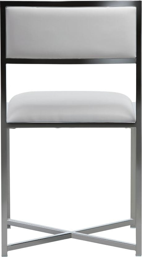 Amalfi X-Base Chair in White Leather
