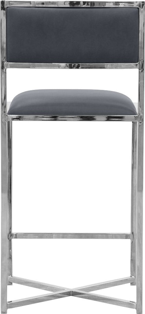 Amalfi X-Base Counter Stool in Cobalt Leather