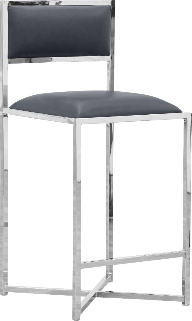 Amalfi X-Base Counter Stool in Cobalt Leather