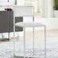 Amalfi X-Base Counter Stool in White Leather
