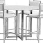 Amalfi X-Base Counter Stool in White Leather