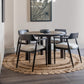 Amaroo Solid Mango Linen Upholstered Dining Arm Chair in Honey Date