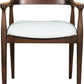 Amaroo Solid Mango Linen Upholstered Dining Arm Chair in Honey Date