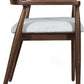 Amaroo Solid Mango Linen Upholstered Dining Arm Chair in Honey Date