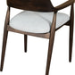 Amaroo Solid Mango Linen Upholstered Dining Arm Chair in Honey Date