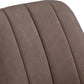 Apollo Upholstered Dining Chair in Cinnamon Synthetic Leather and Brushed Bronze Metal