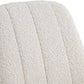 Apollo Upholstered Dining Chair in Ricotta Boucle and Brushed Bronze Metal