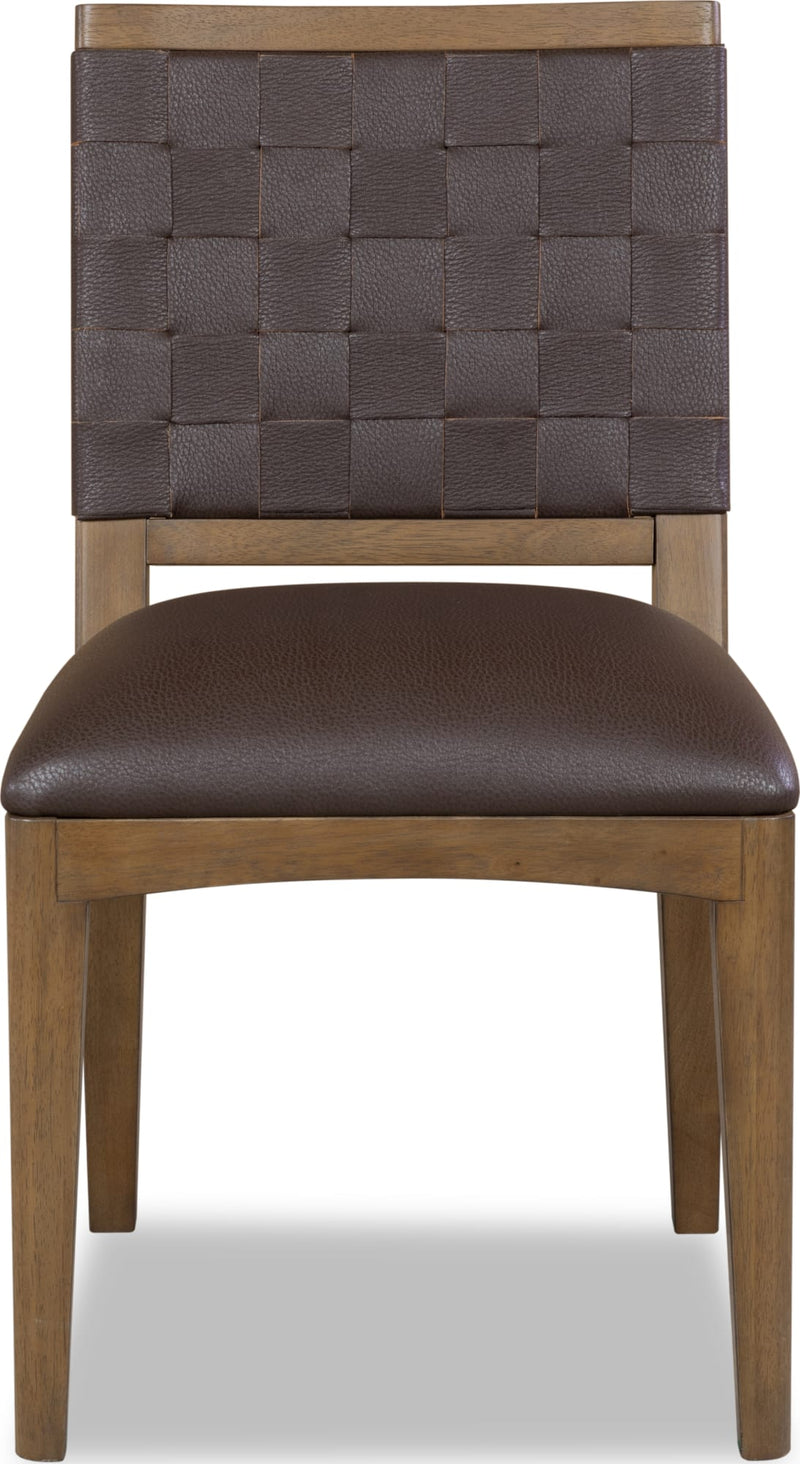 Arden Wvn Sd Chair - D C/T Brn