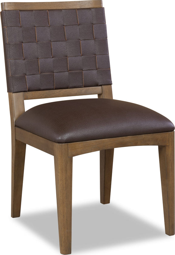 Arden Wvn Sd Chair - D C/T Brn