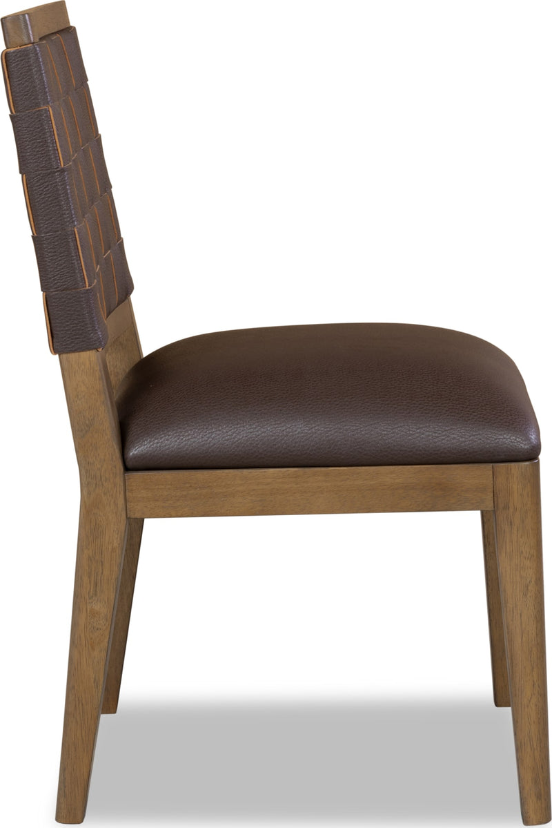 Arden Wvn Sd Chair - D C/T Brn