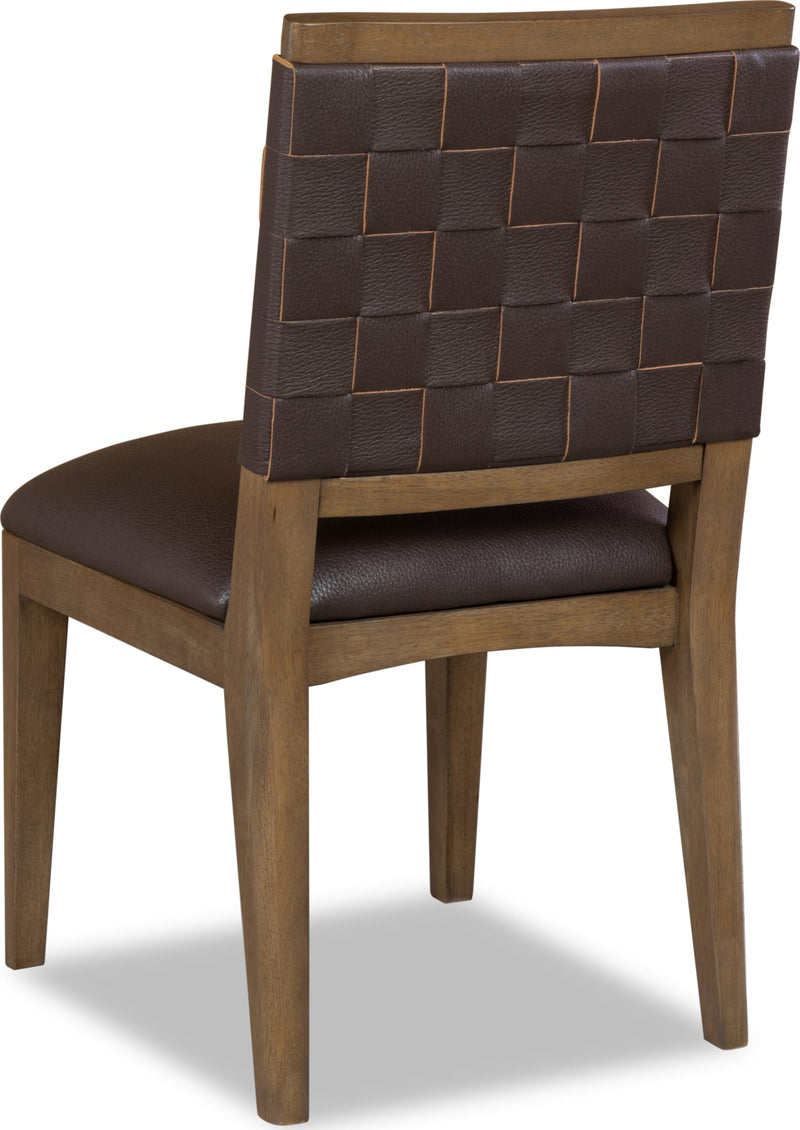 Arden Wvn Sd Chair - D C/T Brn