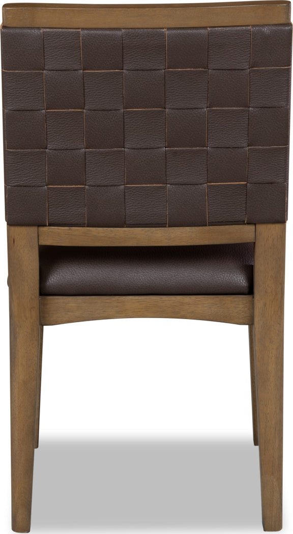 Arden Wvn Sd Chair - D C/T Brn