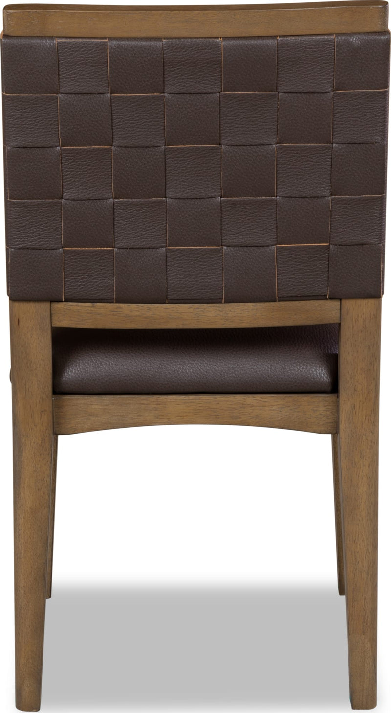 Arden Wvn Sd Chair - D C/T Brn
