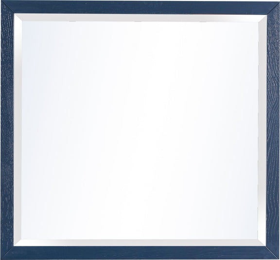 Argento Beveled Glass Wall or Dresser Mirror in Navy Blue