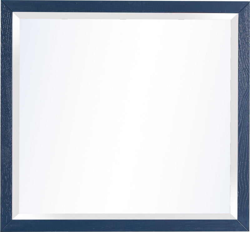 Argento Beveled Glass Wall or Dresser Mirror in Navy Blue