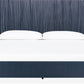 Argento Queen Bed in Navy Blue and Burnished Brass