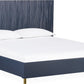 Argento Full Bed in Navy Blue and Burnished Brass