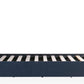 Argento Queen Bed in Navy Blue and Burnished Brass