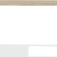 Ariela Natural Travertine Console Table with Bronze Metal Base