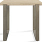 Ariela Natural Travertine End Table with Bronze Metal Base