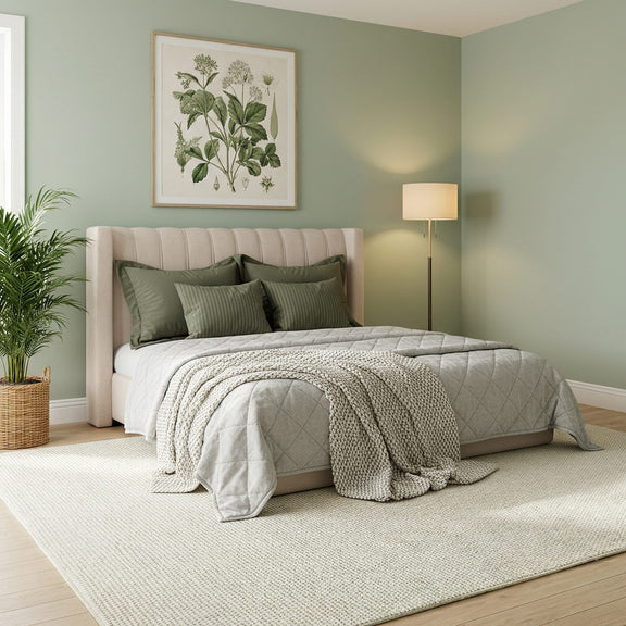 Arroyo Uph CKing Bed - Cashew