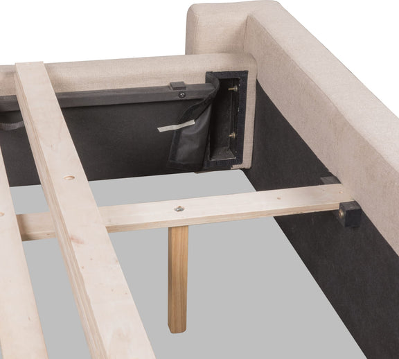 Arroyo Uph King Bed - Cashew