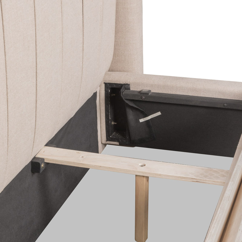 Arroyo Uph Queen Bed - Cashew