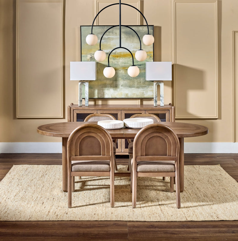 Astor Arc Bk Chair - Wt Bd/Clt