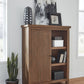 Autumn Sliding Door Bookcase in Flint Oak