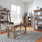 Autumn Sliding Door Bookcase in Flint Oak